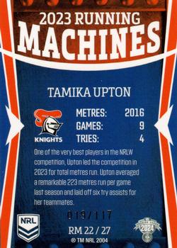 2024 NRL Traders Titanium - Running Machines #RM22 Tamika Upton Back
